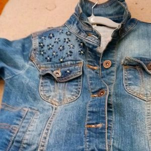 Jean jacket hand embroidered